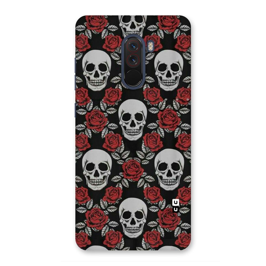 Grey Skulls Back Case for Poco F1