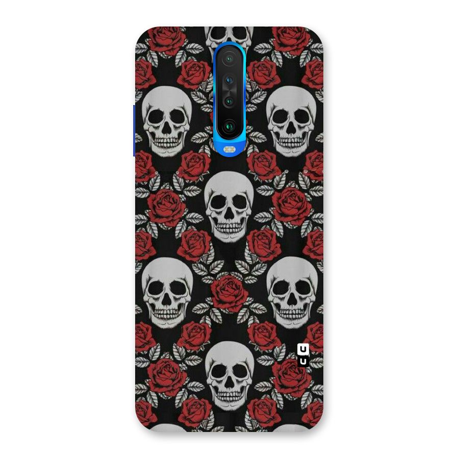 Grey Skulls Back Case for Poco X2