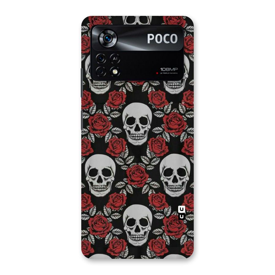 Grey Skulls Back Case for Poco X4 Pro 5G