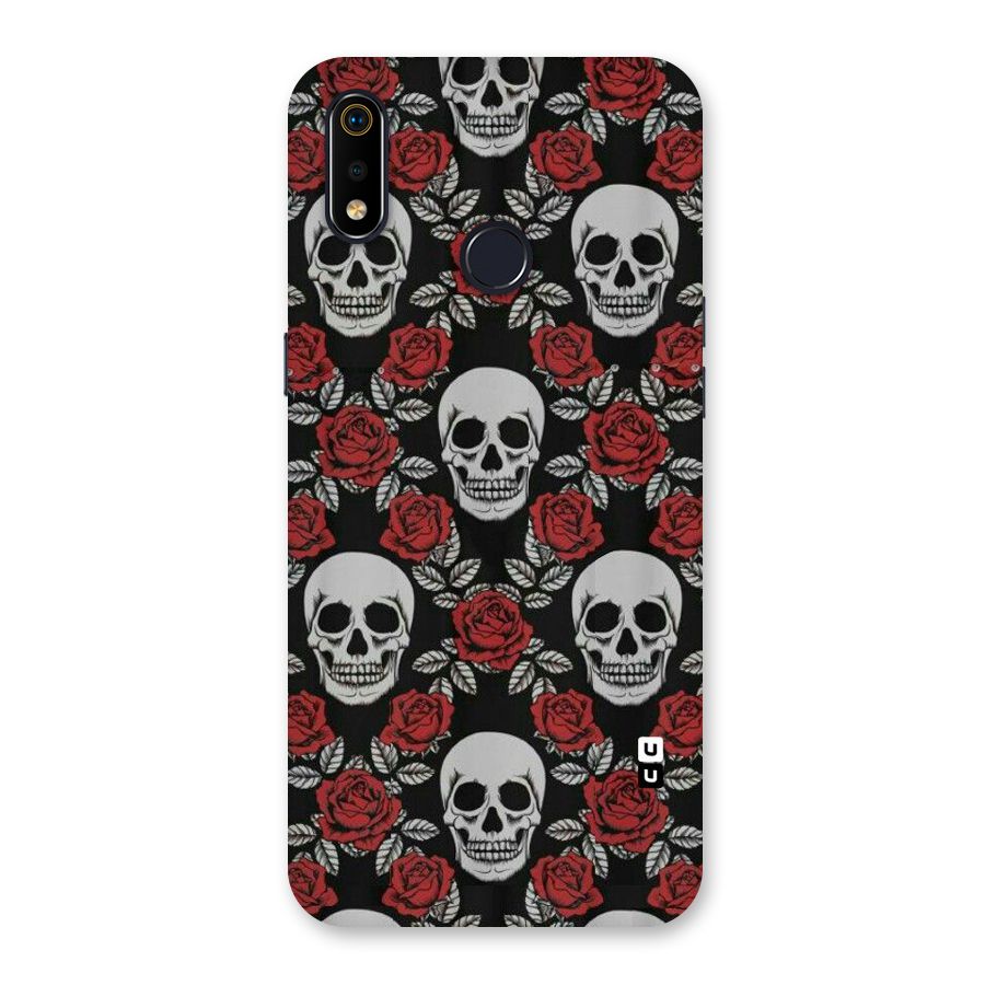 Grey Skulls Back Case for Realme 3i