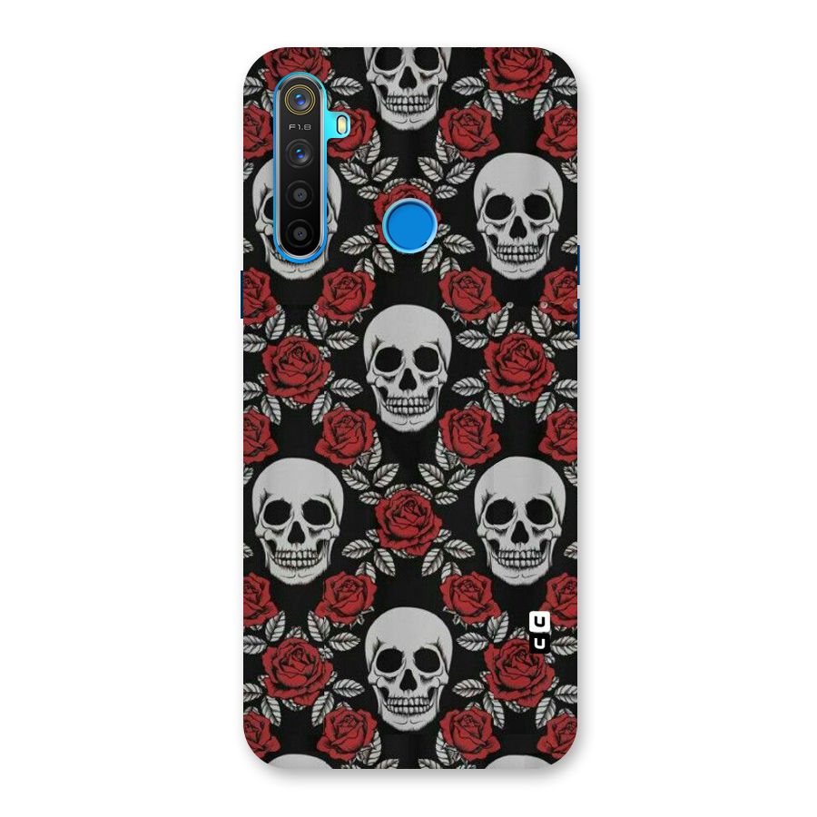 Grey Skulls Back Case for Realme 5