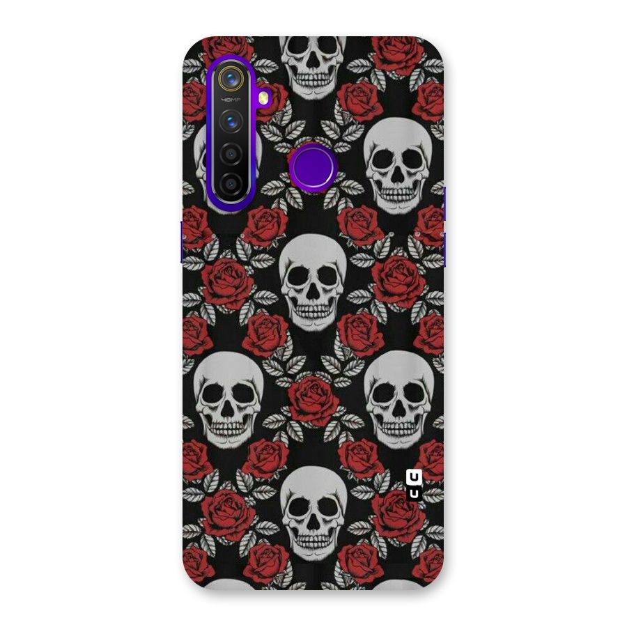 Grey Skulls Back Case for Realme 5 Pro
