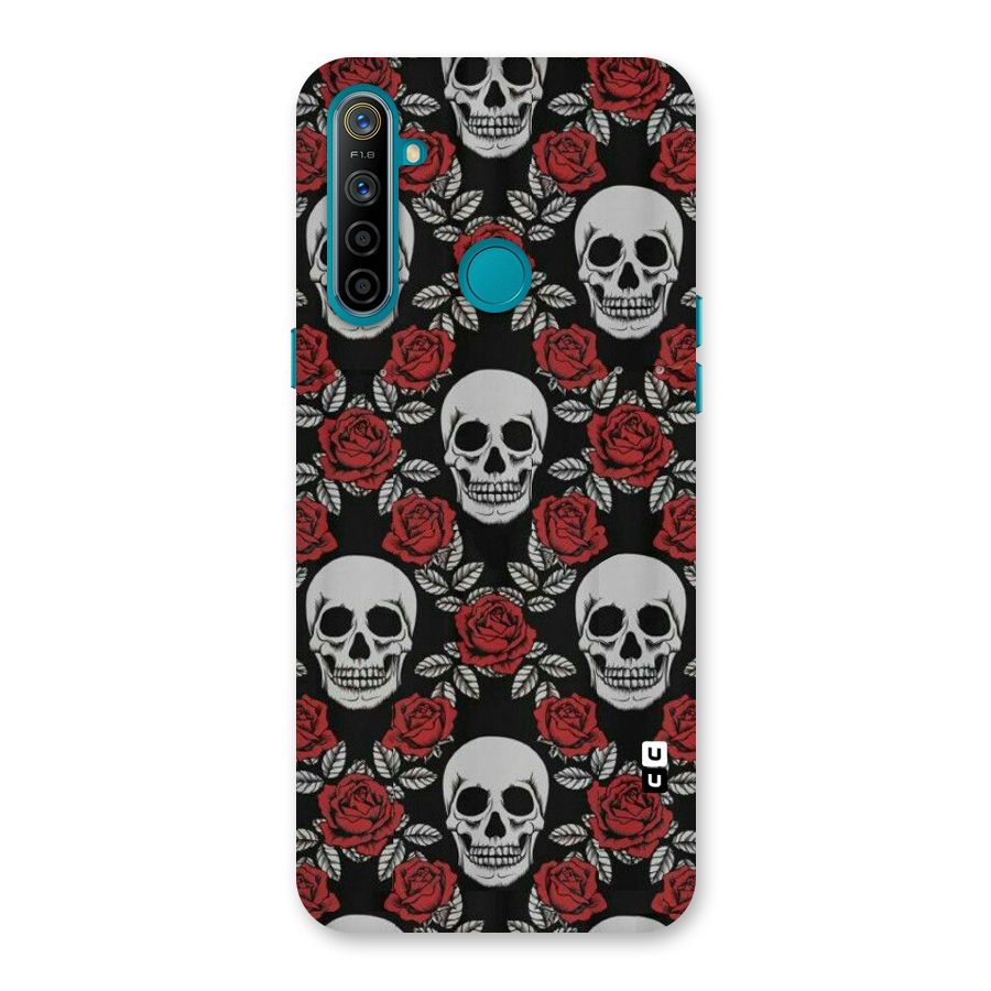 Grey Skulls Back Case for Realme 5i