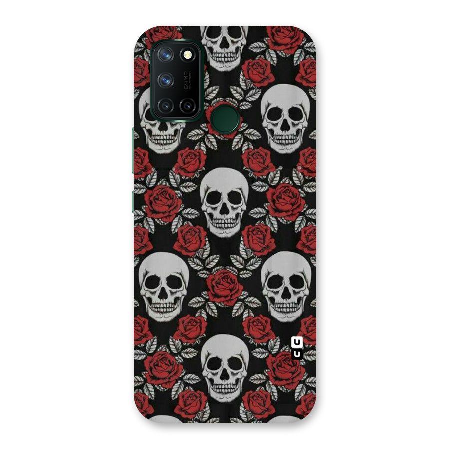 Grey Skulls Back Case for Realme 7i