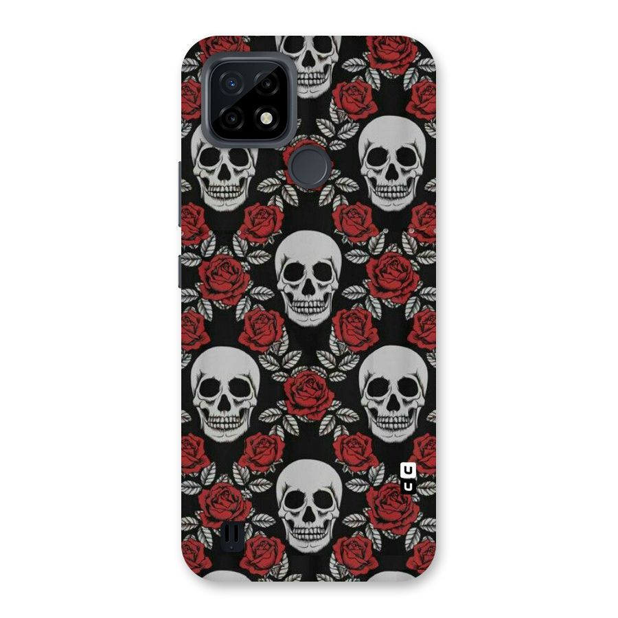 Grey Skulls Back Case for Realme C21