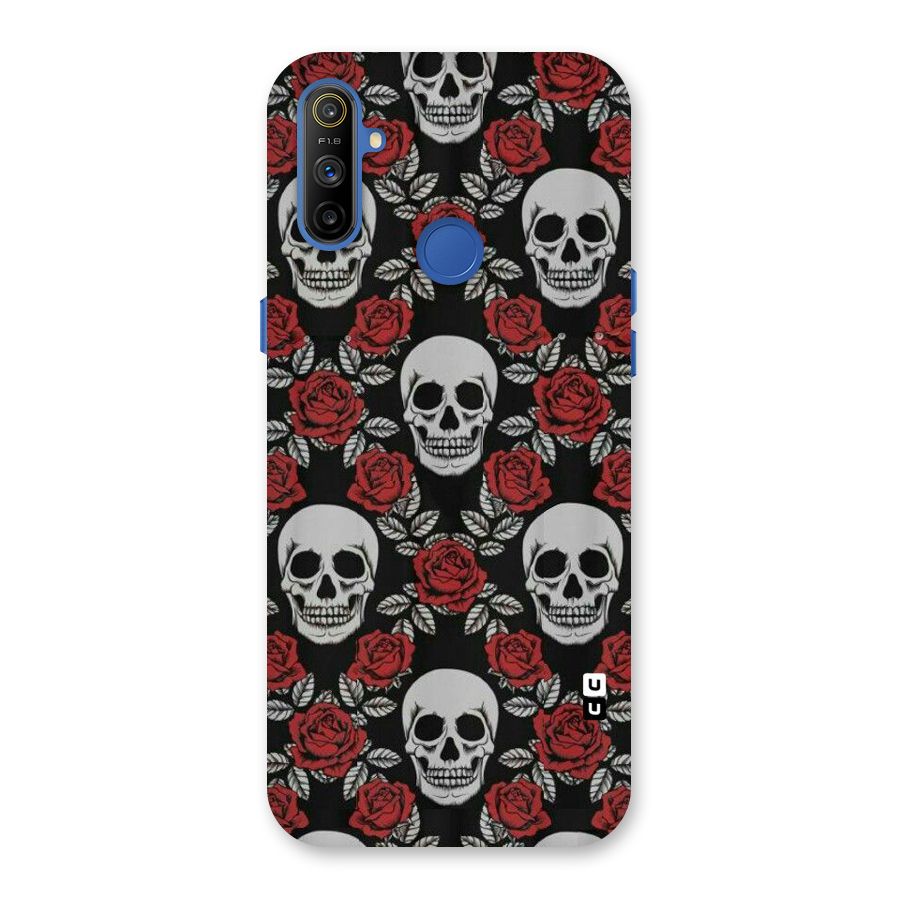 Grey Skulls Back Case for Realme Narzo 10A