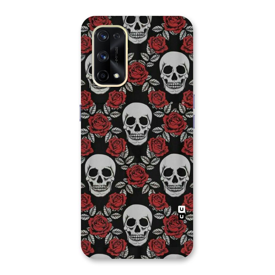 Grey Skulls Glass Back Case for Realme X7 Pro
