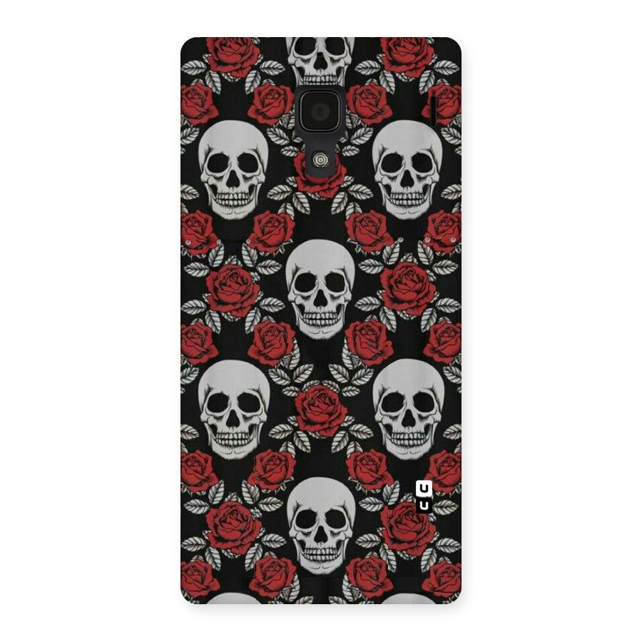 Grey Skulls Back Case for Redmi 1S