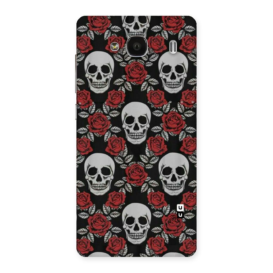 Grey Skulls Back Case for Redmi 2s