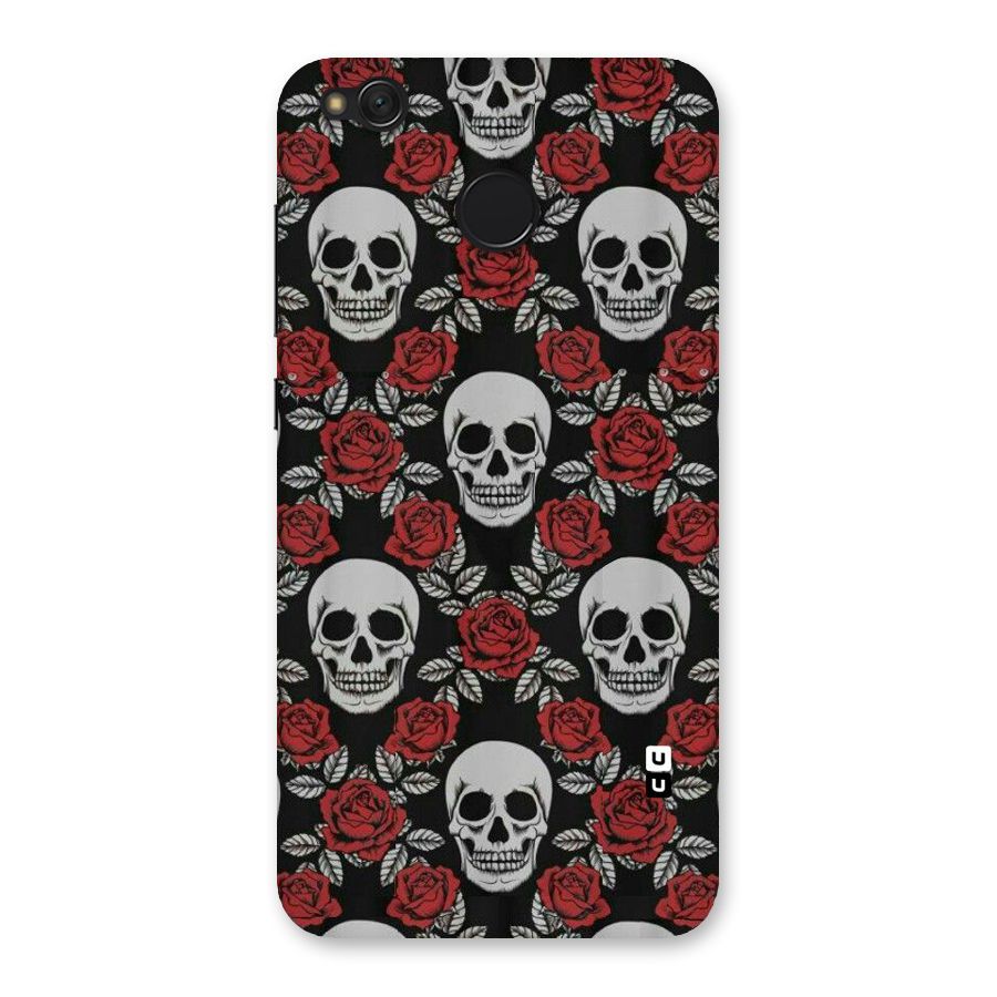 Grey Skulls Back Case for Redmi 4