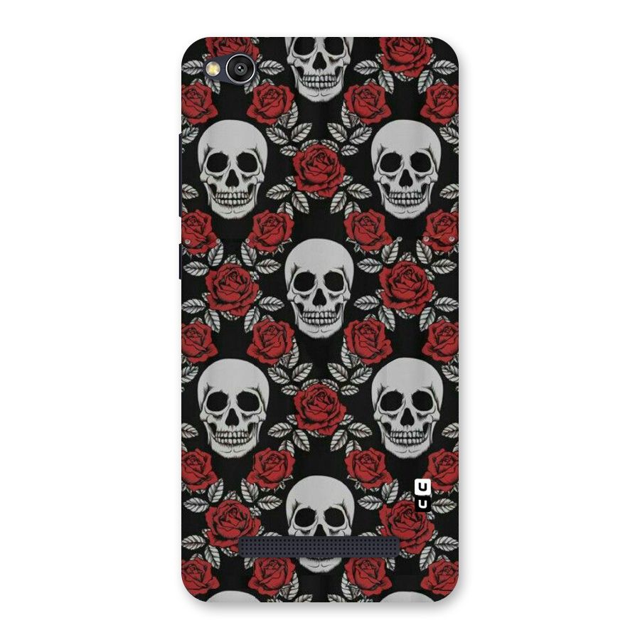 Grey Skulls Back Case for Redmi 4A