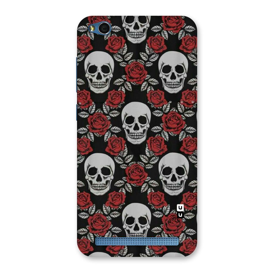 Grey Skulls Back Case for Redmi 5A