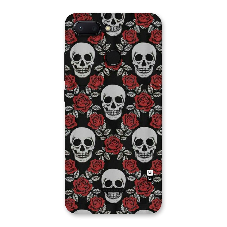 Grey Skulls Back Case for Redmi 6