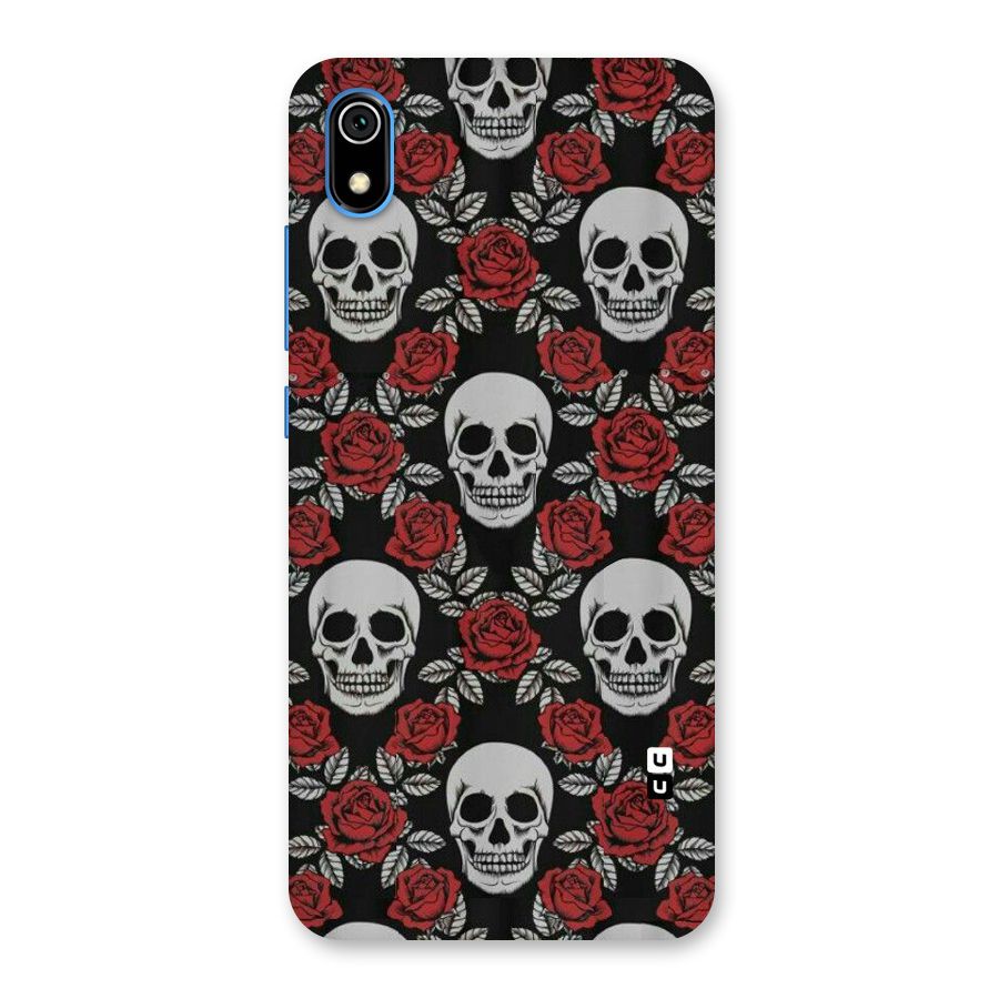 Grey Skulls Back Case for Redmi 7A
