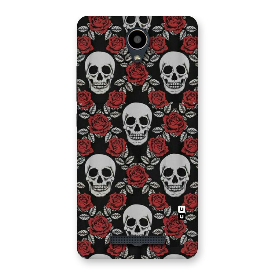 Grey Skulls Back Case for Redmi Note 2