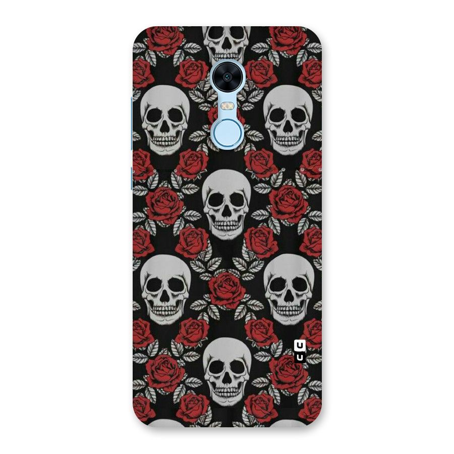 Grey Skulls Back Case for Redmi Note 5
