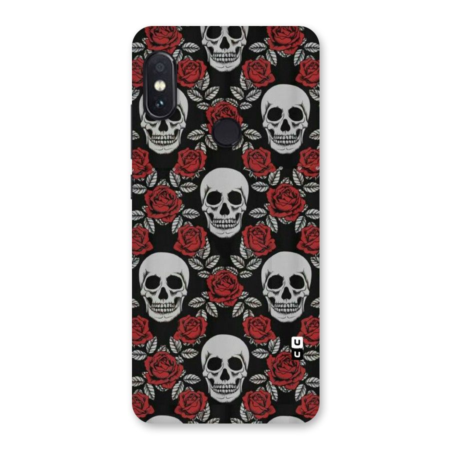 Grey Skulls Back Case for Redmi Note 5 Pro