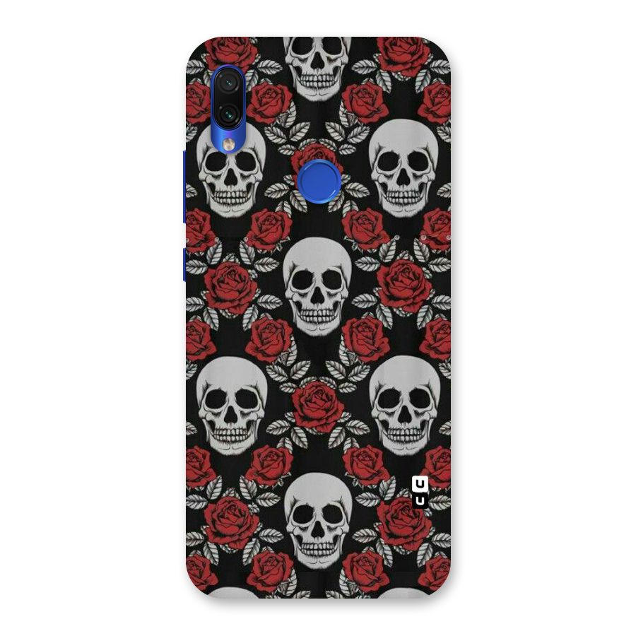 Grey Skulls Back Case for Redmi Note 7S