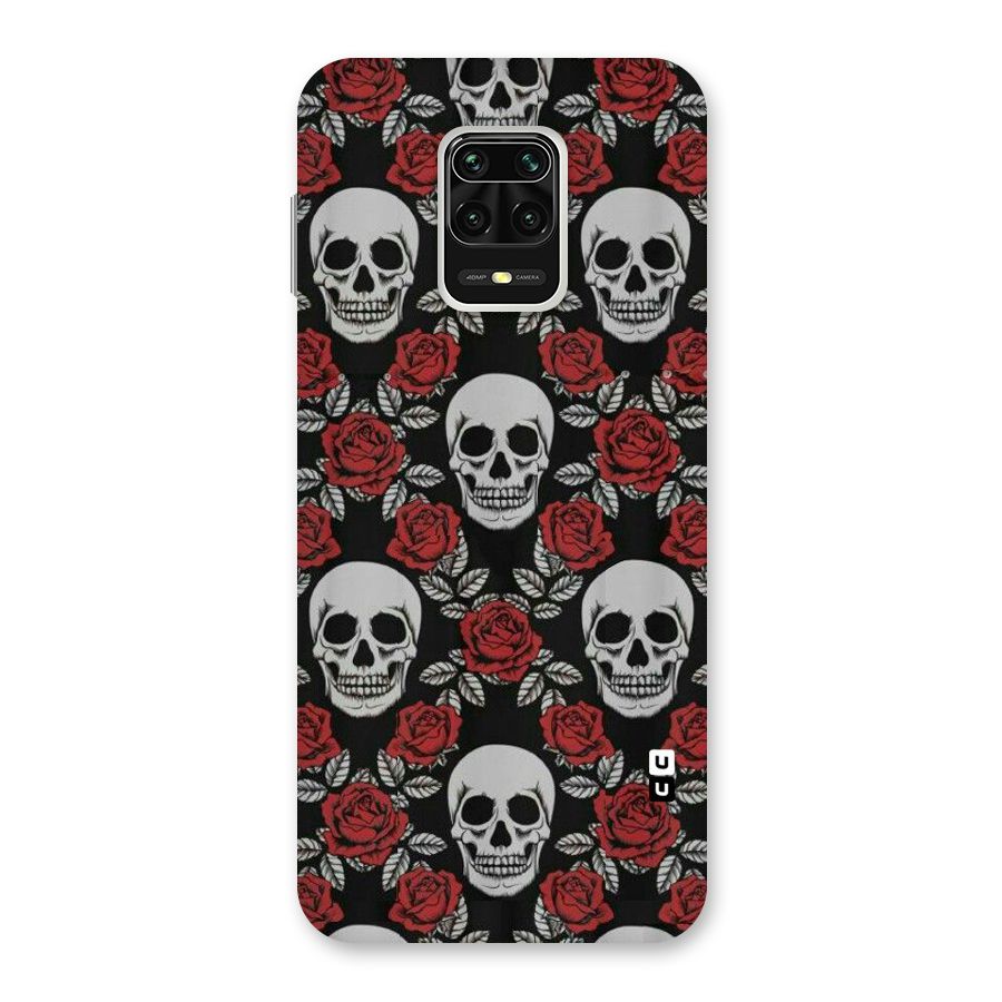 Grey Skulls Back Case for Redmi Note 9 Pro