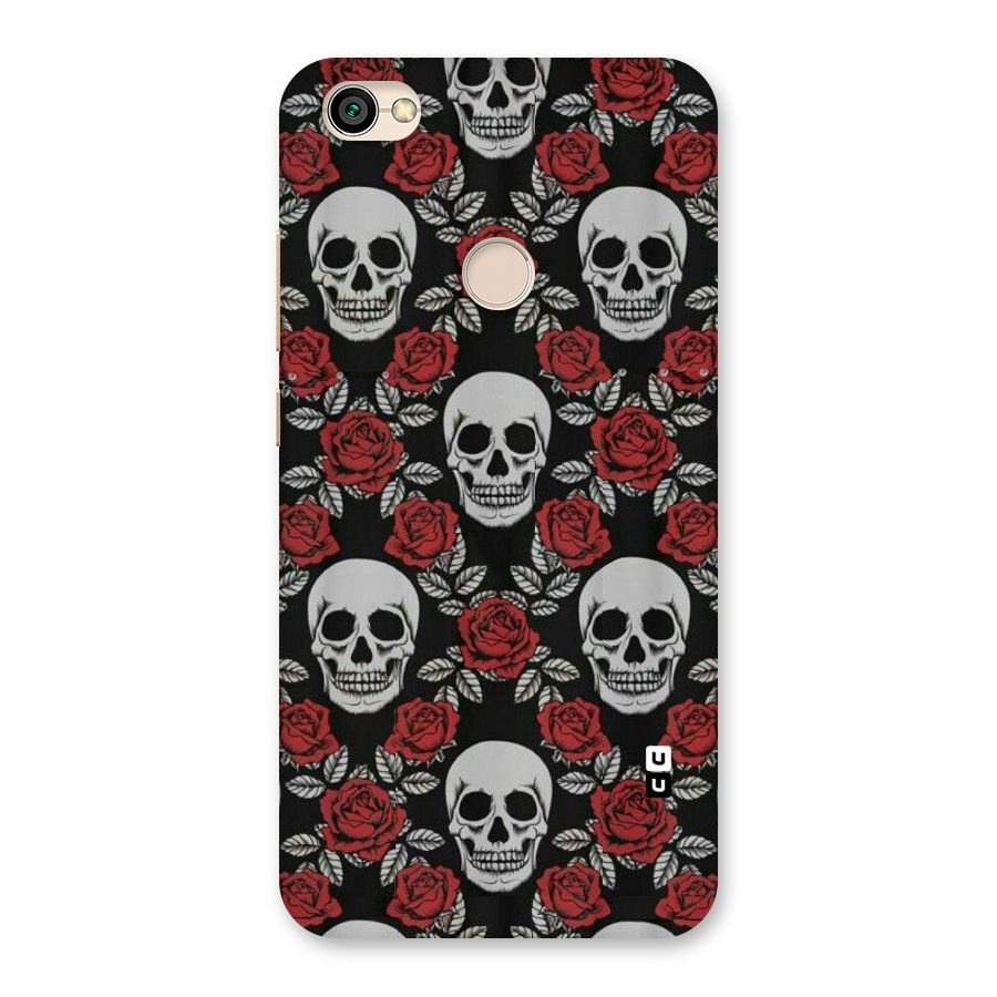 Grey Skulls Back Case for Redmi Y1 2017