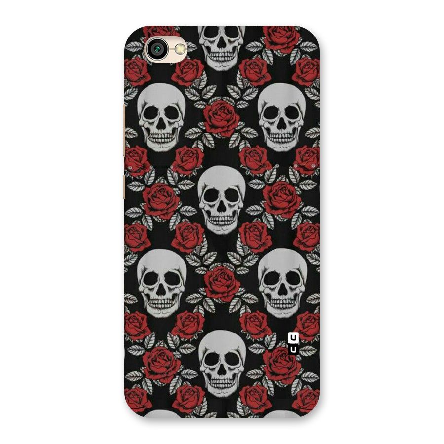 Grey Skulls Back Case for Redmi Y1 Lite