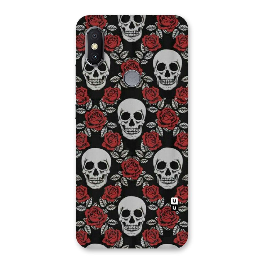 Grey Skulls Back Case for Redmi Y2