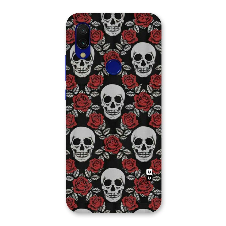 Grey Skulls Back Case for Redmi Y3