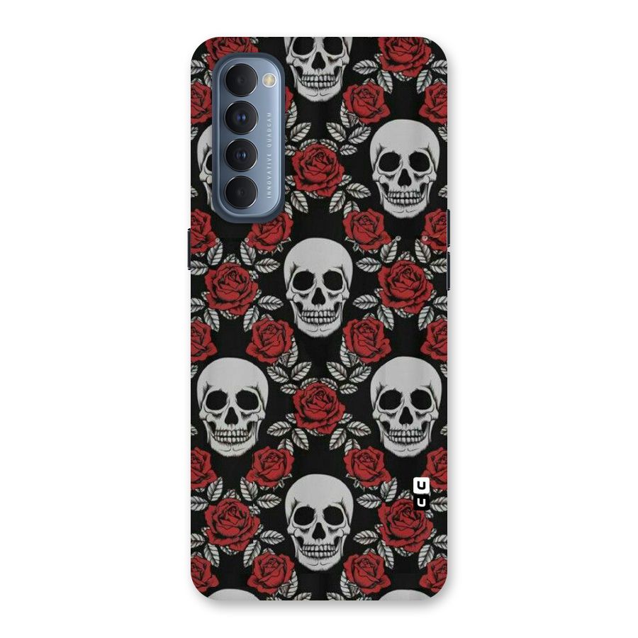 Grey Skulls Back Case for Reno4 Pro