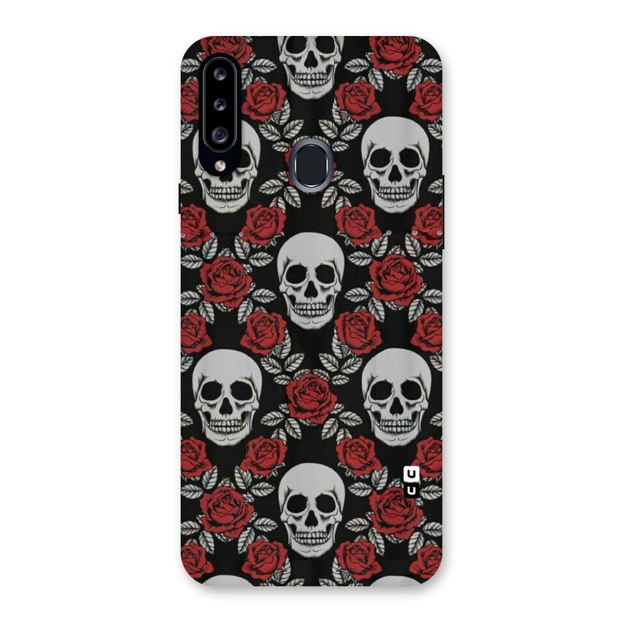 Grey Skulls Back Case for Samsung Galaxy A20s