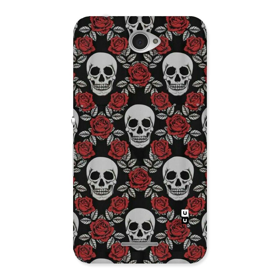 Grey Skulls Back Case for Sony Xperia E4