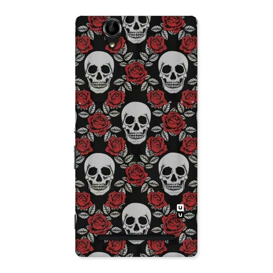 Grey Skulls Back Case for Sony Xperia T2