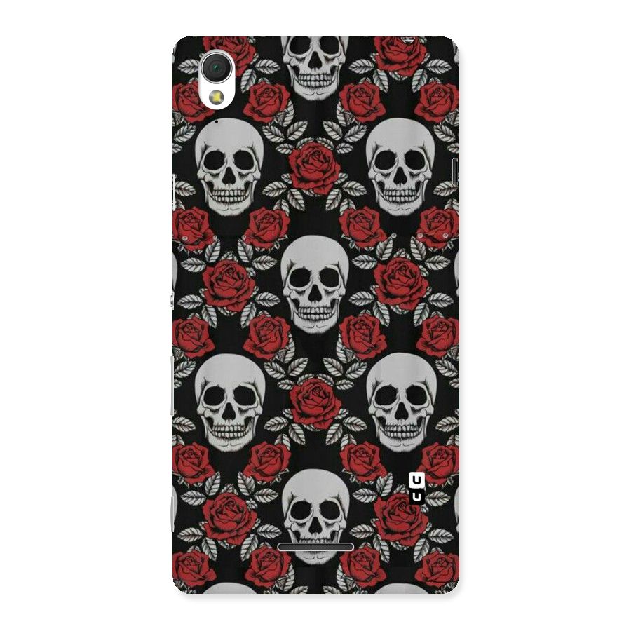 Grey Skulls Back Case for Sony Xperia T3