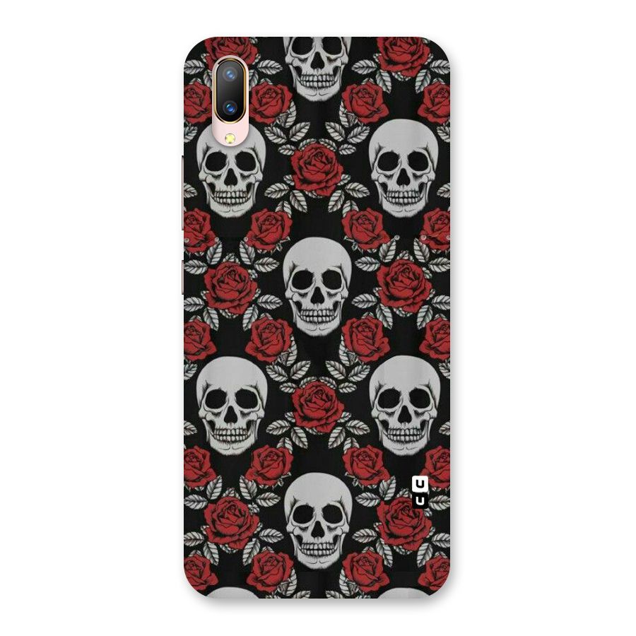 Grey Skulls Back Case for Vivo V11 Pro