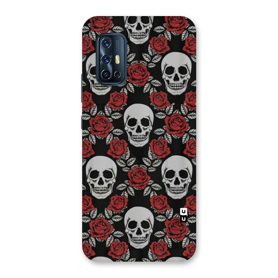Grey Skulls Back Case for Vivo V17