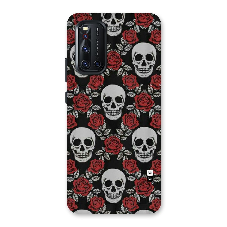 Grey Skulls Back Case for Vivo V19