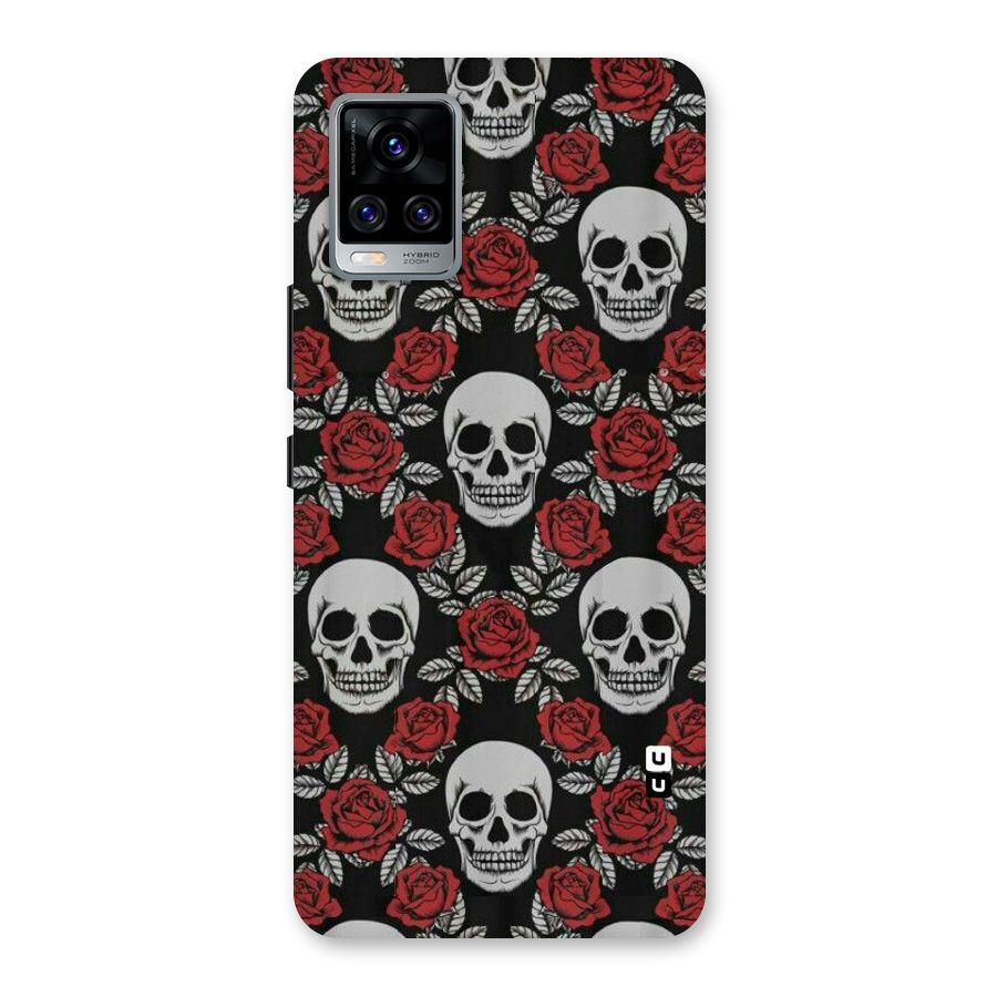 Grey Skulls Back Case for Vivo V20 Pro