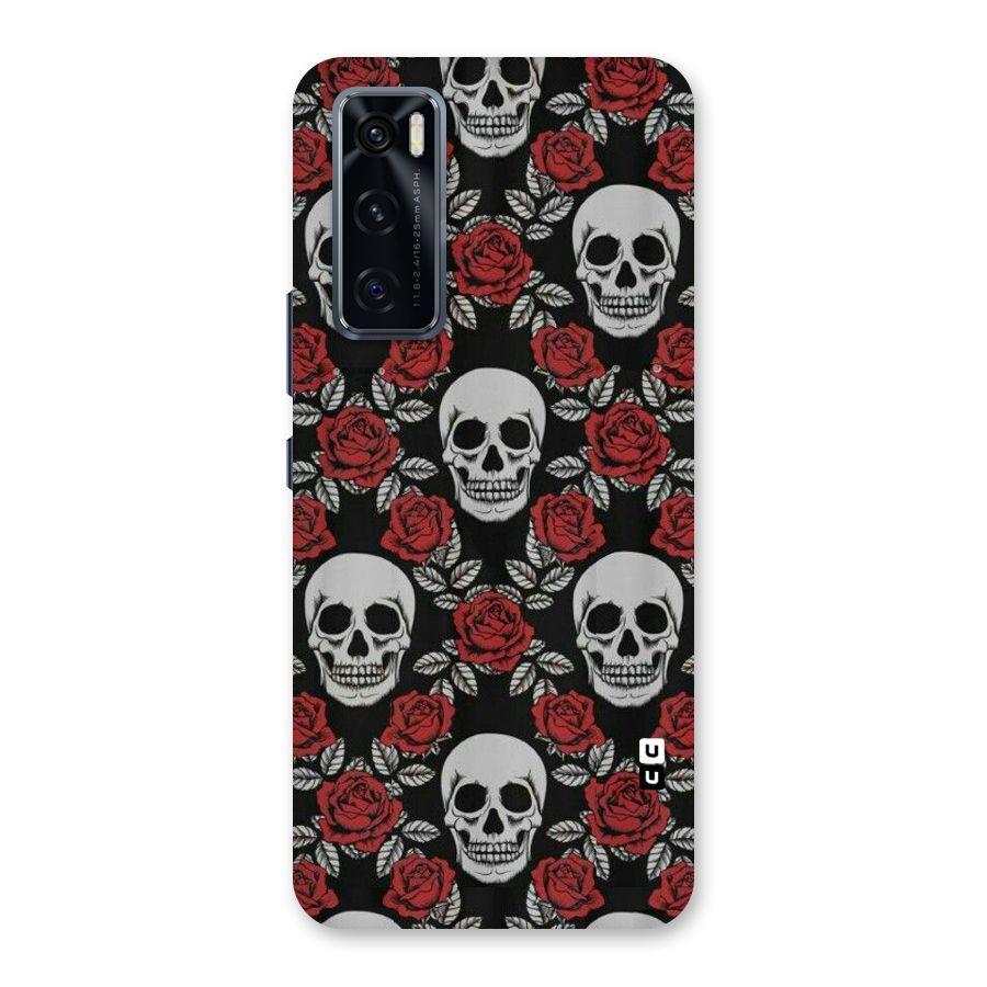 Grey Skulls Back Case for Vivo V20 SE