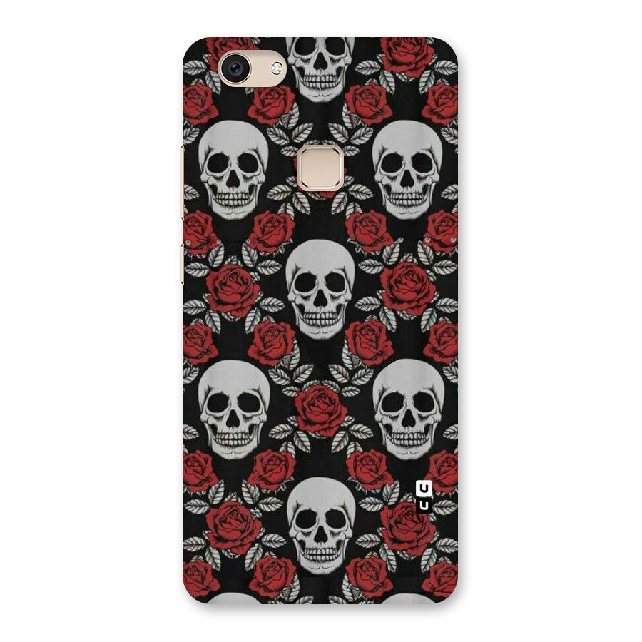 Grey Skulls Back Case for Vivo V7