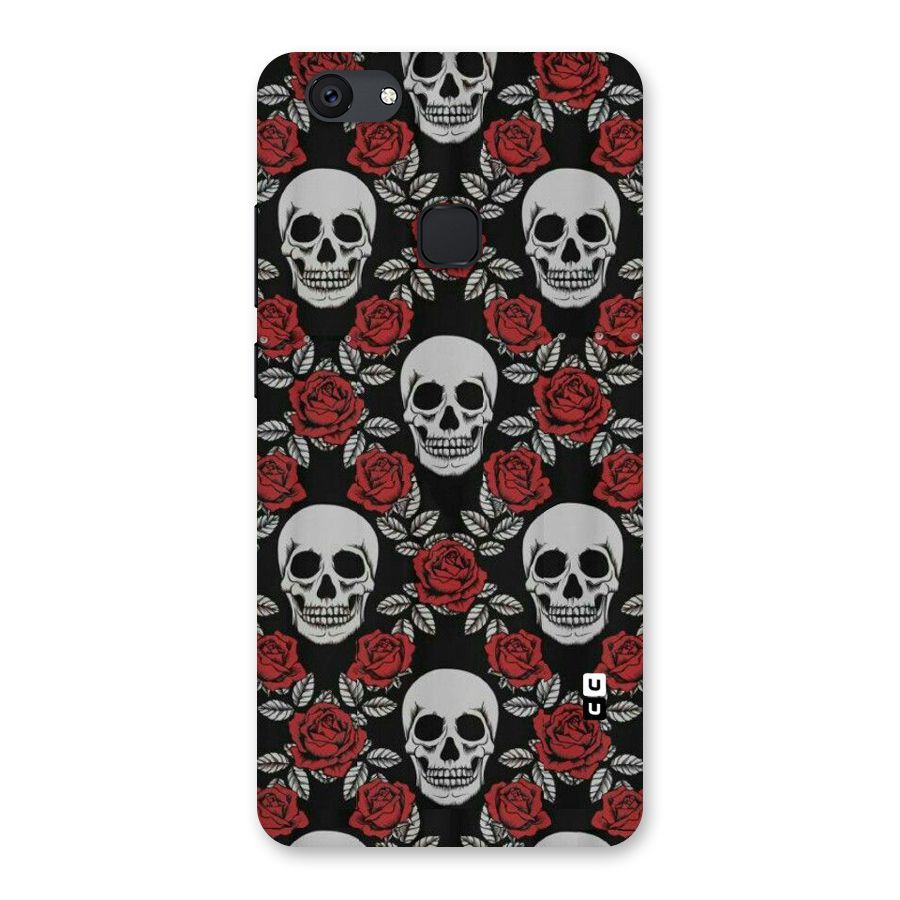 Grey Skulls Back Case for Vivo V7 Plus