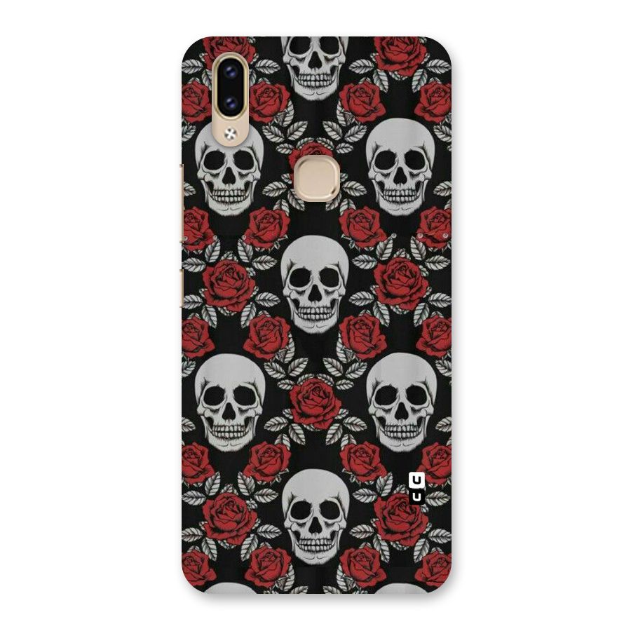 Grey Skulls Back Case for Vivo V9 Youth