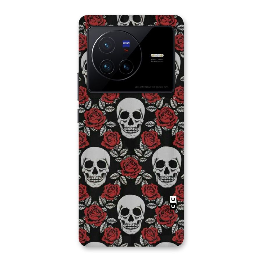 Grey Skulls Back Case for Vivo X80