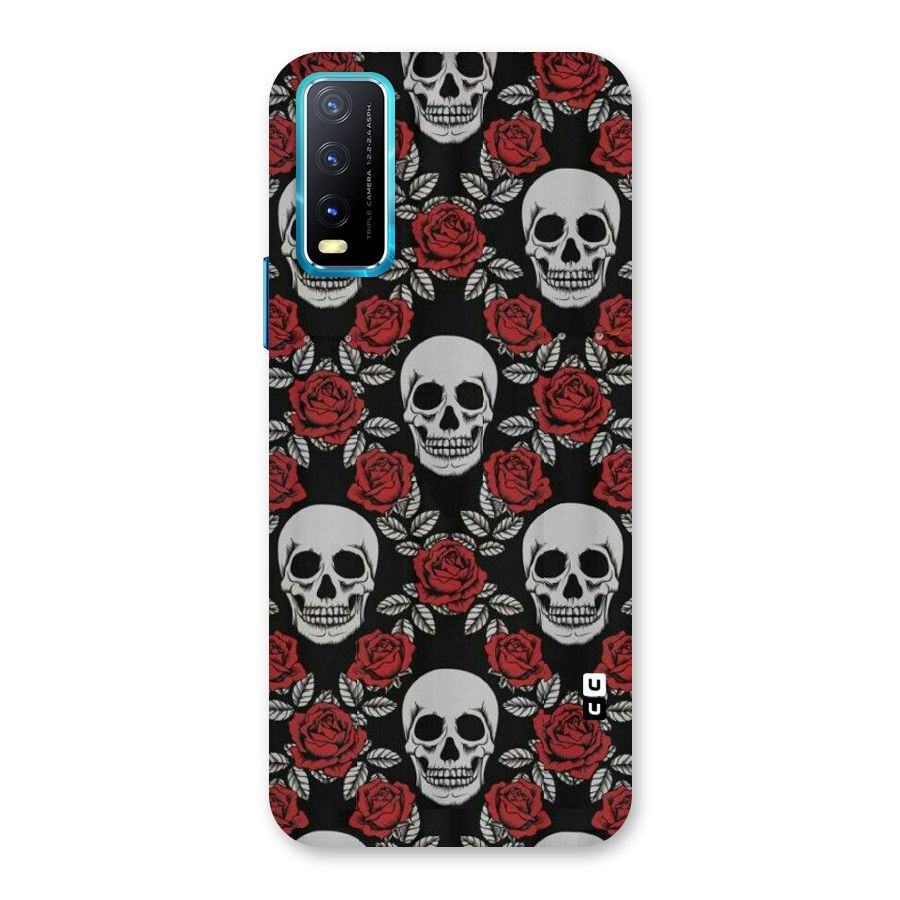 Grey Skulls Back Case for Vivo Y20