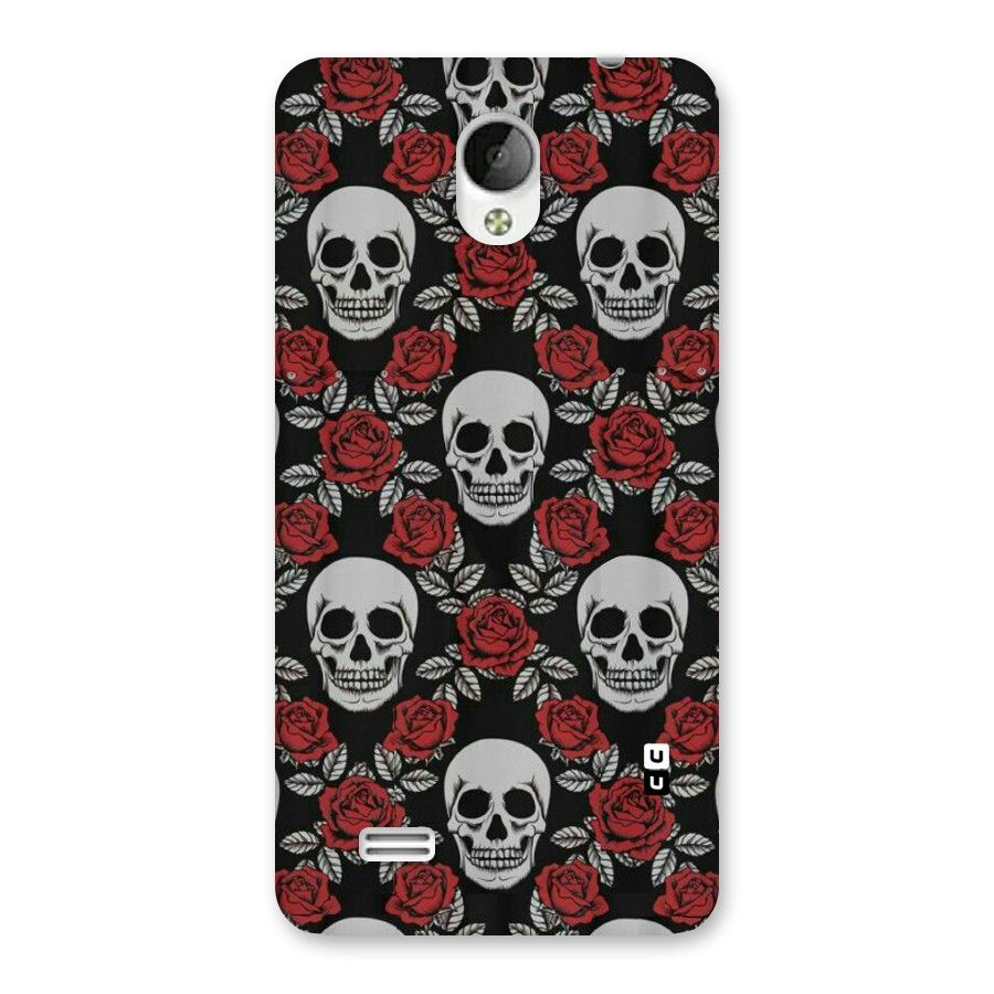 Grey Skulls Back Case for Vivo Y21