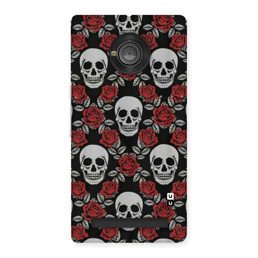 Grey Skulls Back Case for Yu Yunique