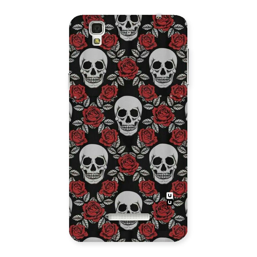 Grey Skulls Back Case for Yu Yureka