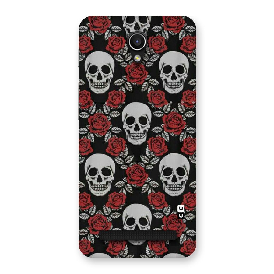 Grey Skulls Back Case for Zenfone Go