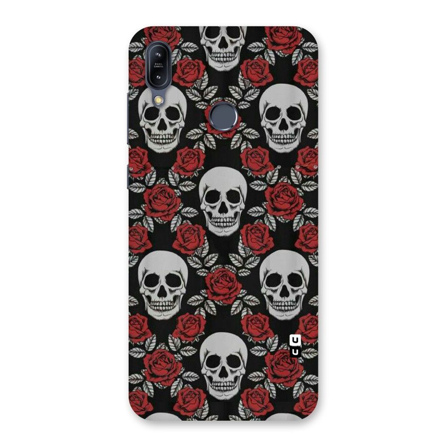 Grey Skulls Back Case for Zenfone Max M2