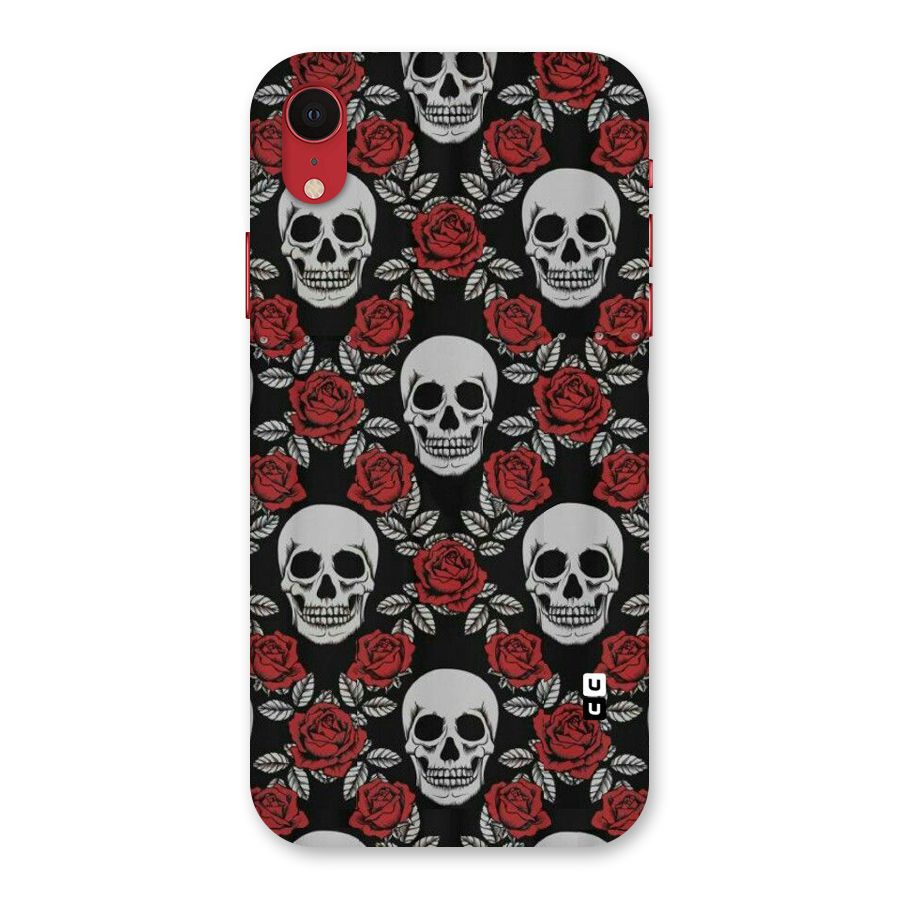 Grey Skulls Back Case for iPhone XR