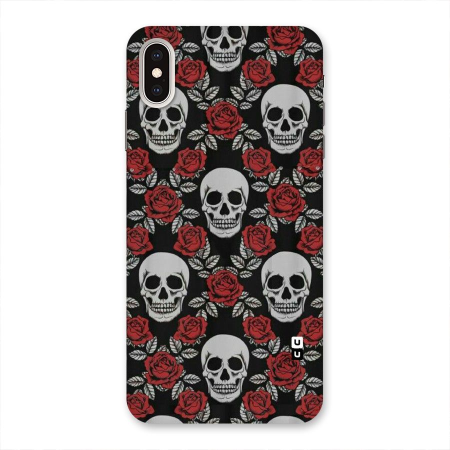 Grey Skulls Back Case for iPhone XS Max