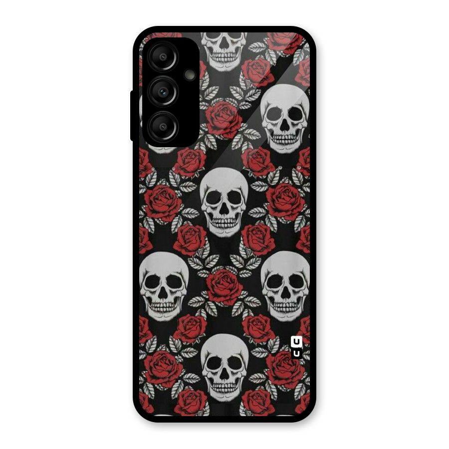 Grey Skulls Glass Back Case for Galaxy A14 5G